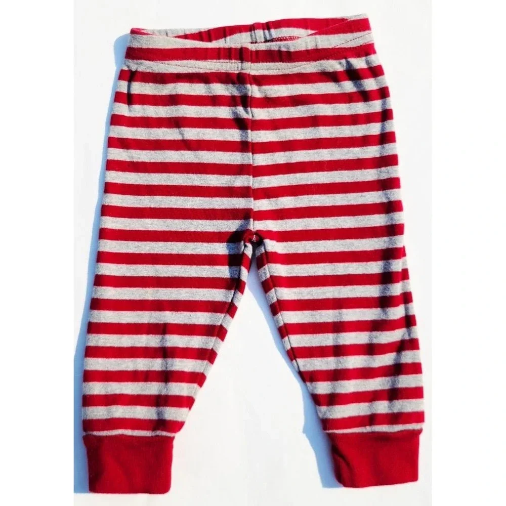 EUC Gymboree Baby Boys 6 12 Months Red Gray Pajama Pants